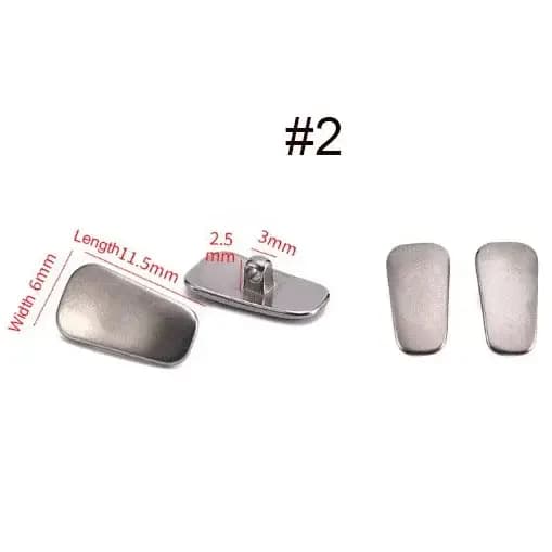 10 paires (20 pièces) plaquettes nasales antidérapantes en titane pour lunettes de soleil