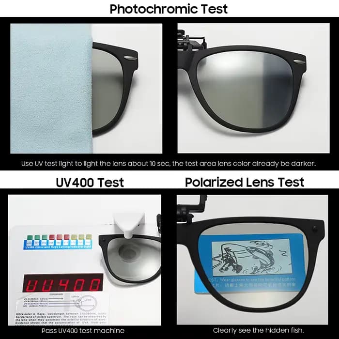 Lunettes de soleil polarisées à Clip rabattable