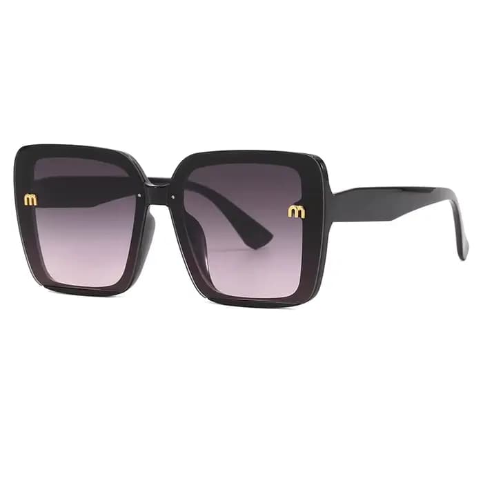Lunettes de soleil carrées classiques à grand cadre pour hommes et femmes