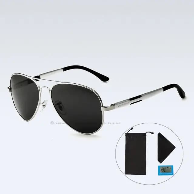 VEITHDIA pilote lunettes de soleil en aluminium hommes