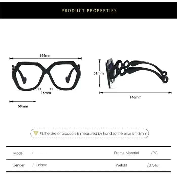 Nouvelles lunettes de lecture surdimensionnées à design géométrique pour femme