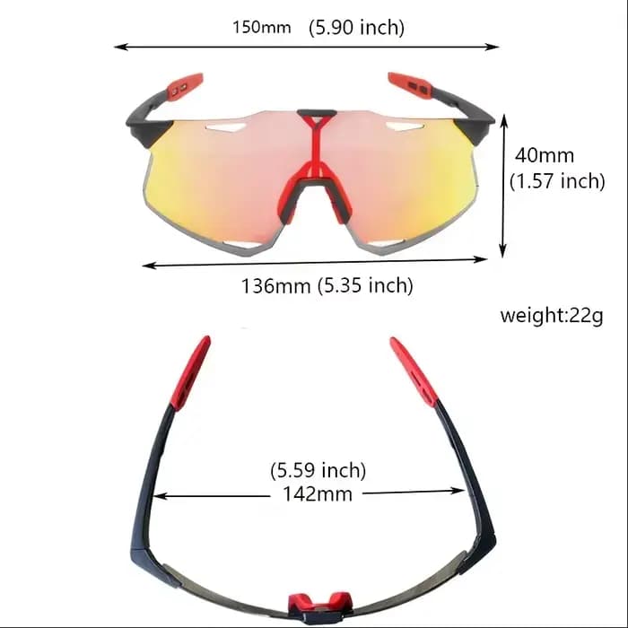 Lunettes de cyclisme pour vtt et vélo de route