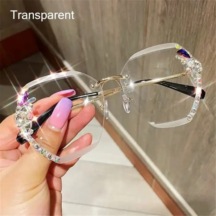 Nouvelles lunettes de soleil en métal sans bordure femmes