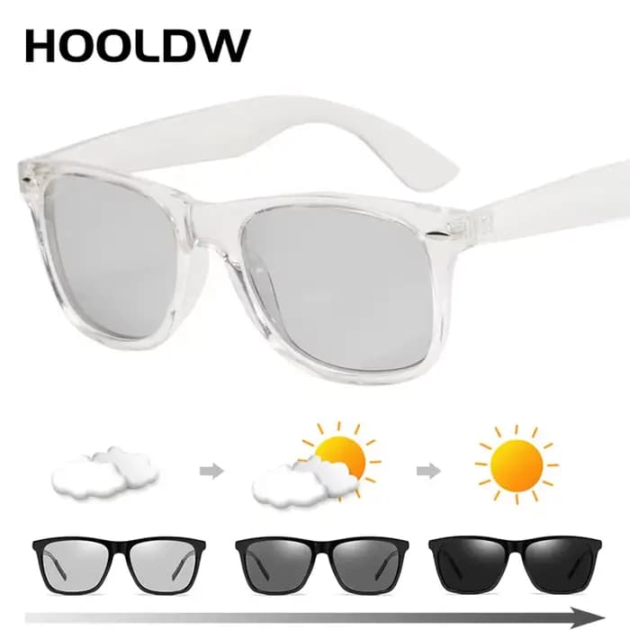 HOOLDW lunettes de soleil photochromiques femmes hommes conduite Anti-éblouissement