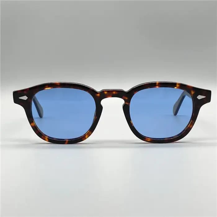 Johnny Depp Lemtosh lunettes de soleil polarisées pour hommes et femmes luxe rétro mode acétate cadre bleu