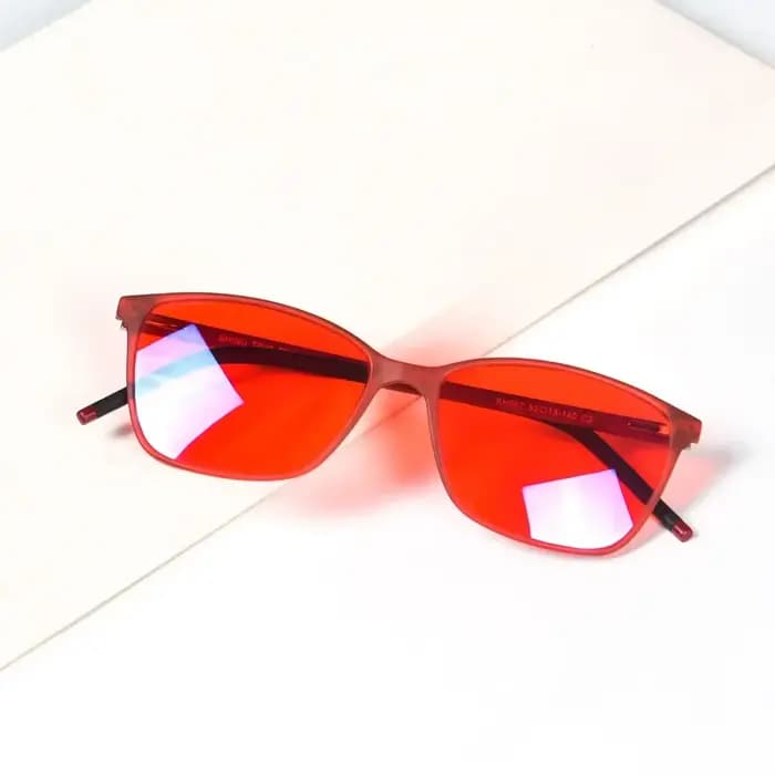 Lunettes d'ordinateur bloquant la lumière bleue pour femmes, verres rouges, 100% bloquant pour un bo