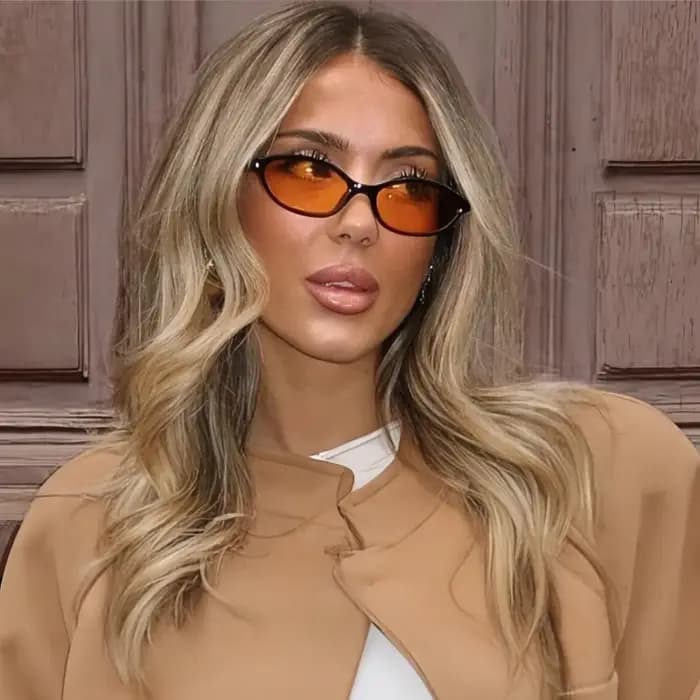 Lunettes de soleil ovales rétro pour femmes