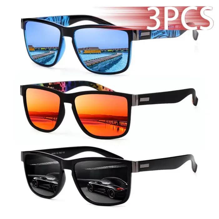 Lunettes de soleil carrées classiques UV400 pour hommes et femmes