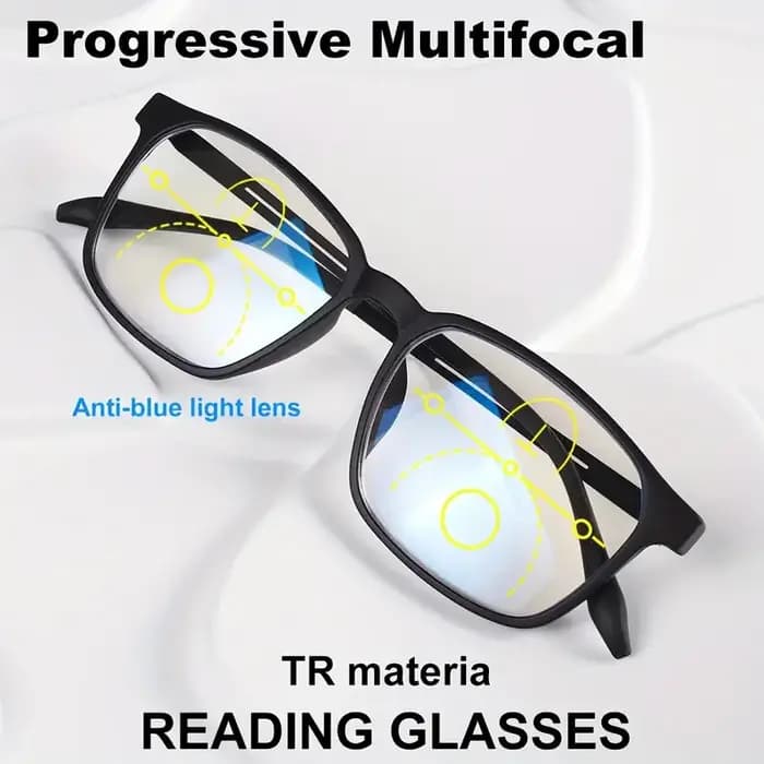Lunettes de lecture multifocales progressives classiques en titane pur pour hommes