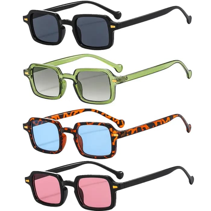 Lunettes de soleil rectangulaires de luxe pour femmes