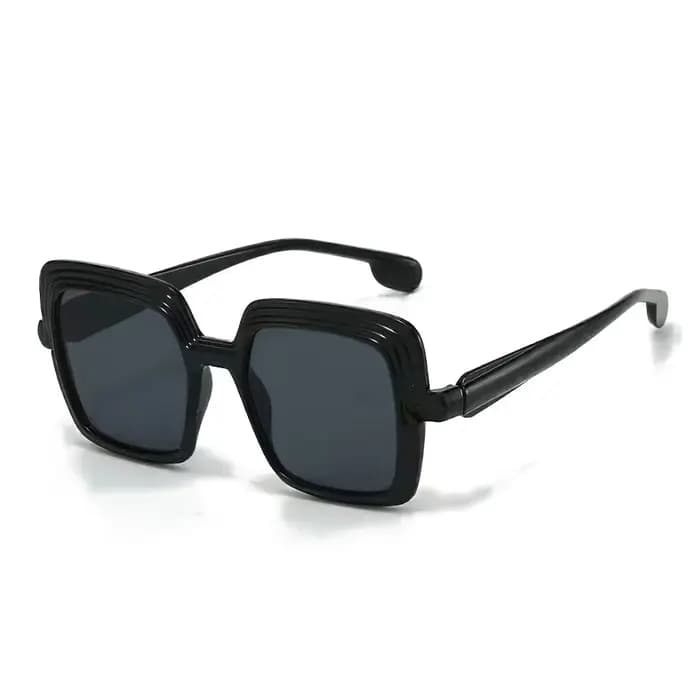 Lunettes de soleil à Double monture transparente pour femmes