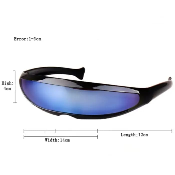 Lunettes de soleil futuristes à visière cyclope étroite pour hommes