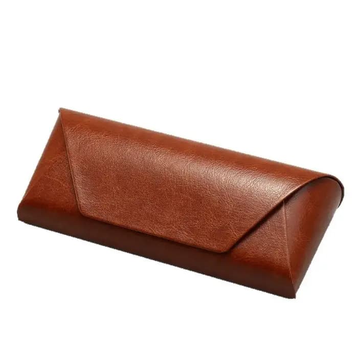 Boîte à lunettes rétro en cuir PU pour hommes