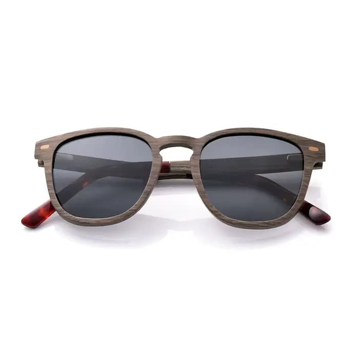 Lunettes de soleil tendance en bois de noyer pour femmes et hommes, verres solaires carrés Vintage d