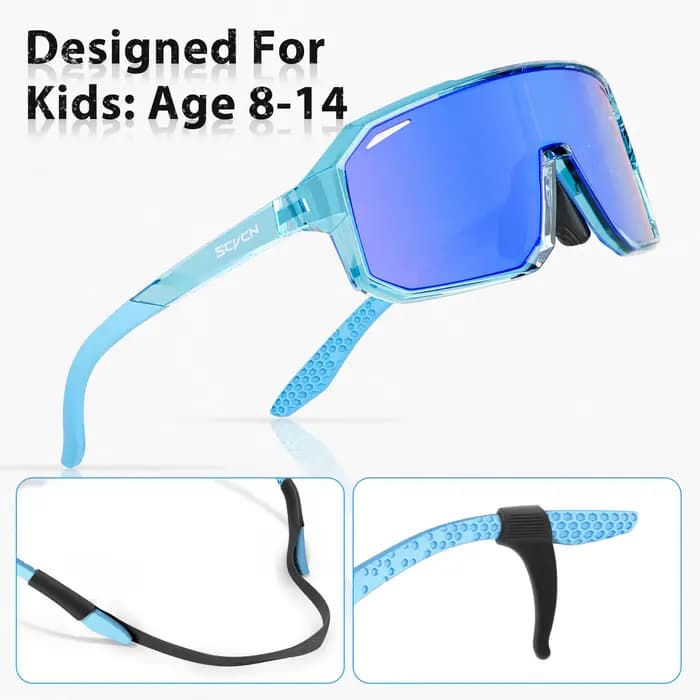 Lunettes de soleil pour vélo SCVCN pour garçons