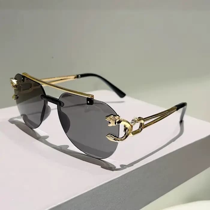 KAMMPT lunettes de soleil pilote sans monture hommes mode Vintage dégradé nuances décontractées femm