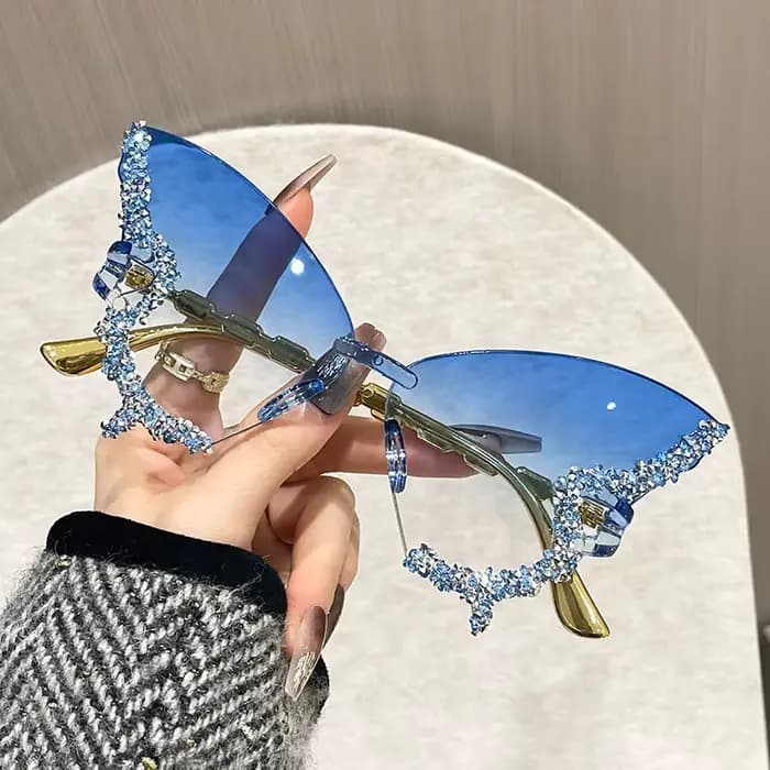 Lunettes de soleil papillon œil de chat