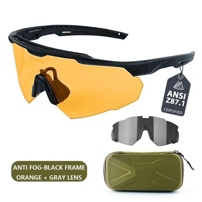 Vozapow lunettes de tir tactiques Anti-buée lentille HD résistant aux chocs