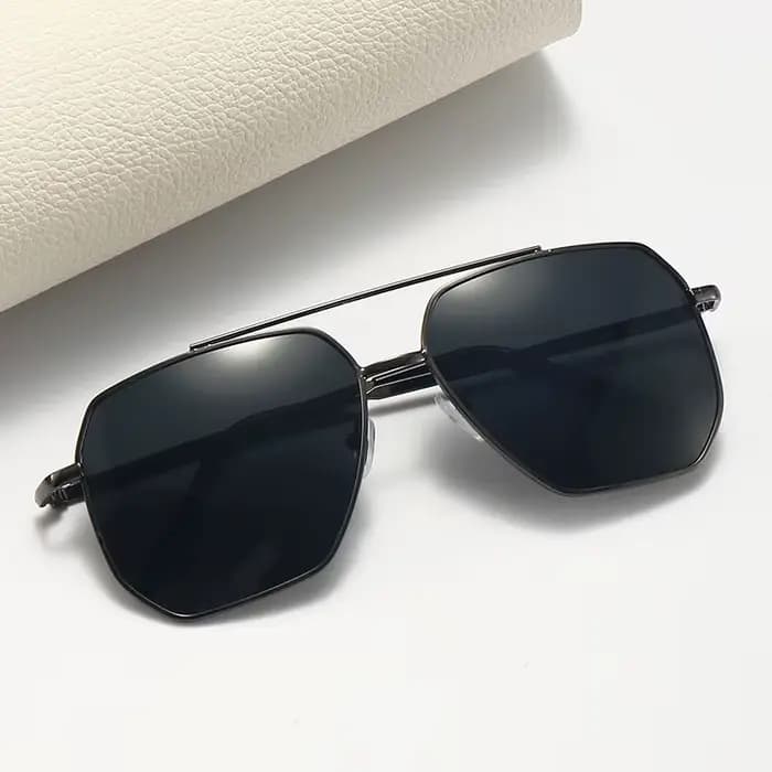 2025 nouvelle mode Double faisceau lunettes de soleil tendance rétro hommes crapaud miroir loisirs conduite pêche