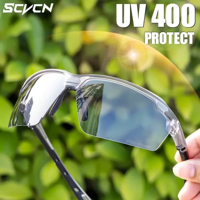 SCVCN lunettes de cyclisme photochromiques UV400 Sports de plein air
