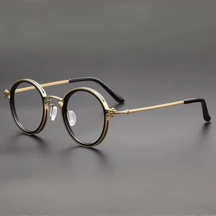 Monture de lunettes ronde classique pour hommes, conception rétro à jante complète avec Construction