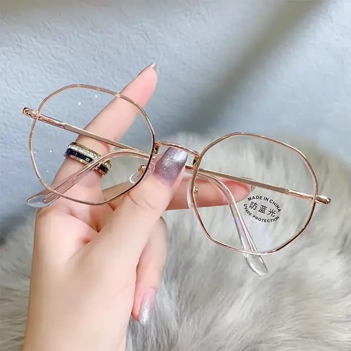 Lunettes Polygone Anti-Lumière Bleue