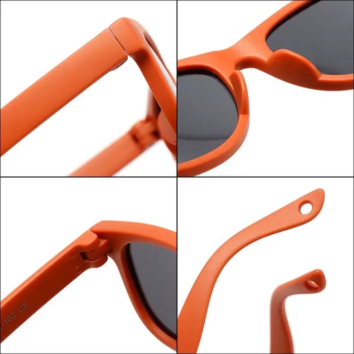 KLASSNUM nouveau-nés enfants lunettes de soleil lentille polarisée cadre Flexible bébé 0-24 mois