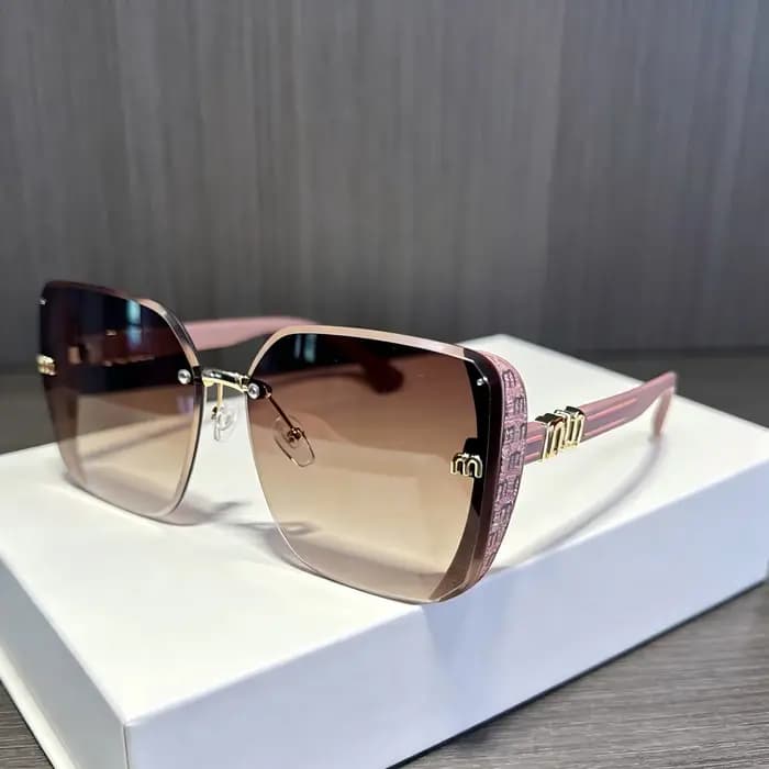 QVQV Lunettes de soleil carrées de luxe pour femmes, de haute qualité, avec lettres, style vintage,