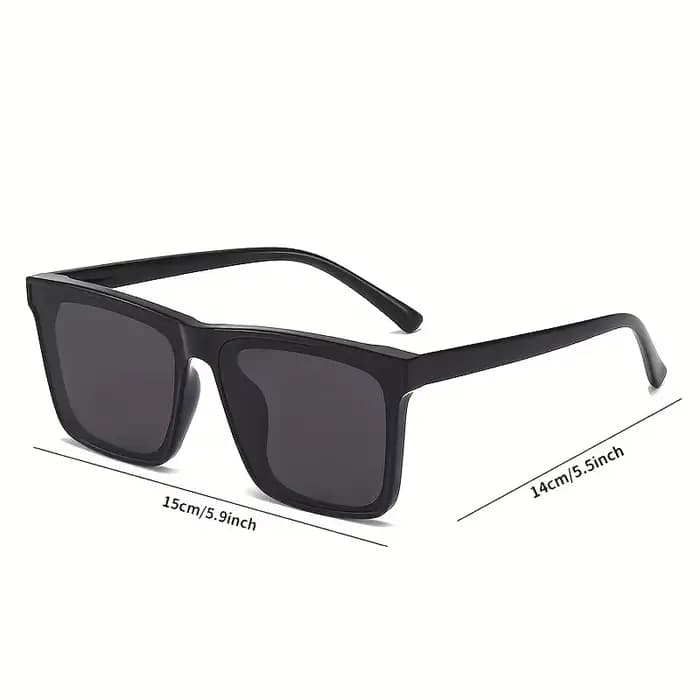 Lunettes de vue carrées noires simples unisexes
