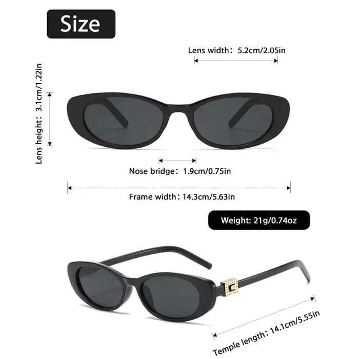 Lunettes de soleil ovales à rivets de haute qualité
