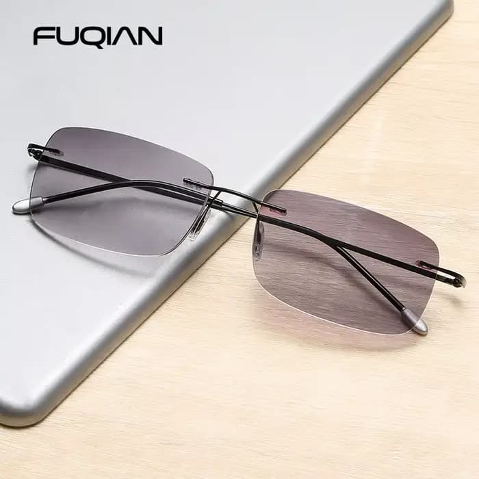 Lunettes de soleil de lecture sans monture pour hommes et femmes