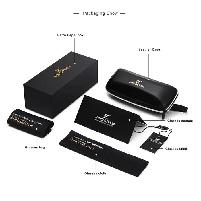KINGSEVEN aluminium magnésium polarisé sans monture lentille lunettes de soleil pour hommes haute dé