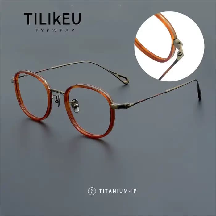 Monture de lunettes vintage carrée en acétate et titane, nouvelle collection pour hommes et femmes, lunettes de vue rétro de créateur, monture tendance pour petits visages, style japonais