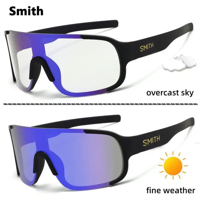 Lunettes de cyclisme Smith à double usage et à changement de couleur.