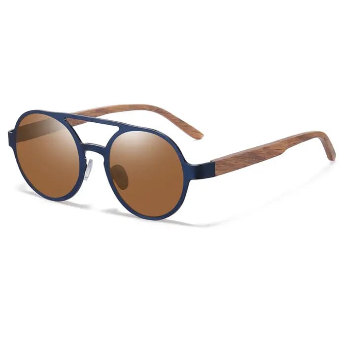 Lunettes de soleil classiques en bois et bambou