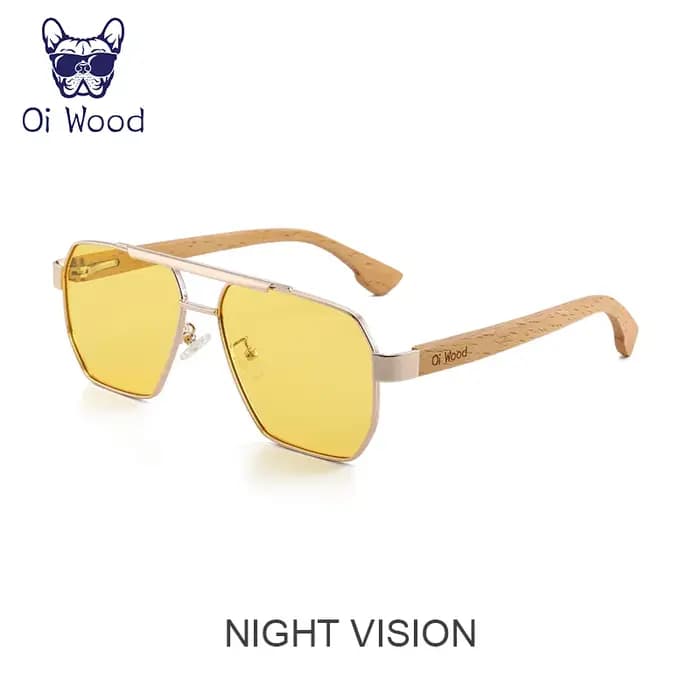 Lunettes de soleil en bois pour hommes et femmes