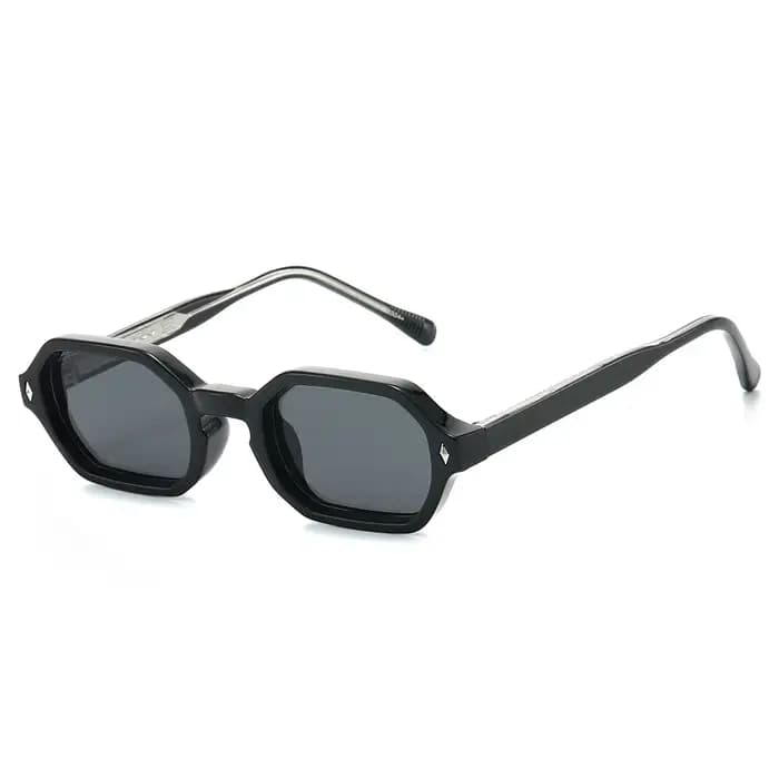 Lunettes de soleil transparentes carrées vintage punk simples pour hommes et femmes