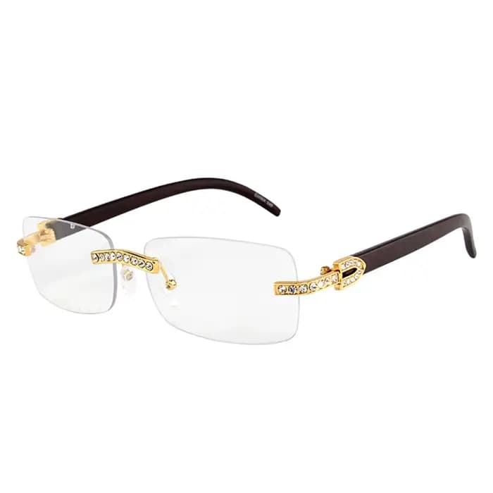 KENBO 2024 Vintage sans monture Rectangle lunettes de soleil pour femmes hommes luxe