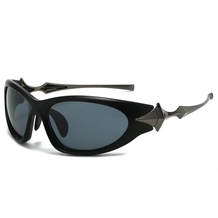 Lunettes de soleil Vintage en alliage étoile jambe Y2K pour hommes, nouvelle mode miroir pilote Punk