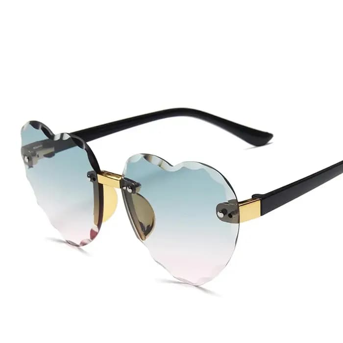 Lunettes de soleil pour enfants avec montures en forme de cœur