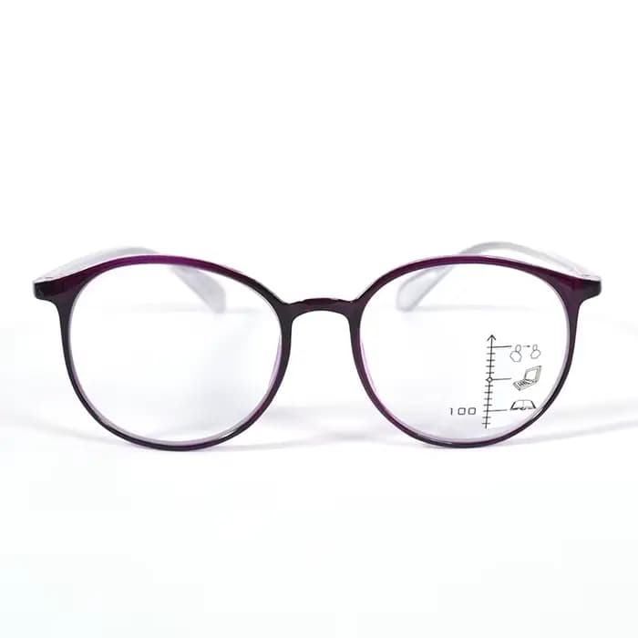Lunettes de lecture multifocales progressives de couleur violette pour femmes