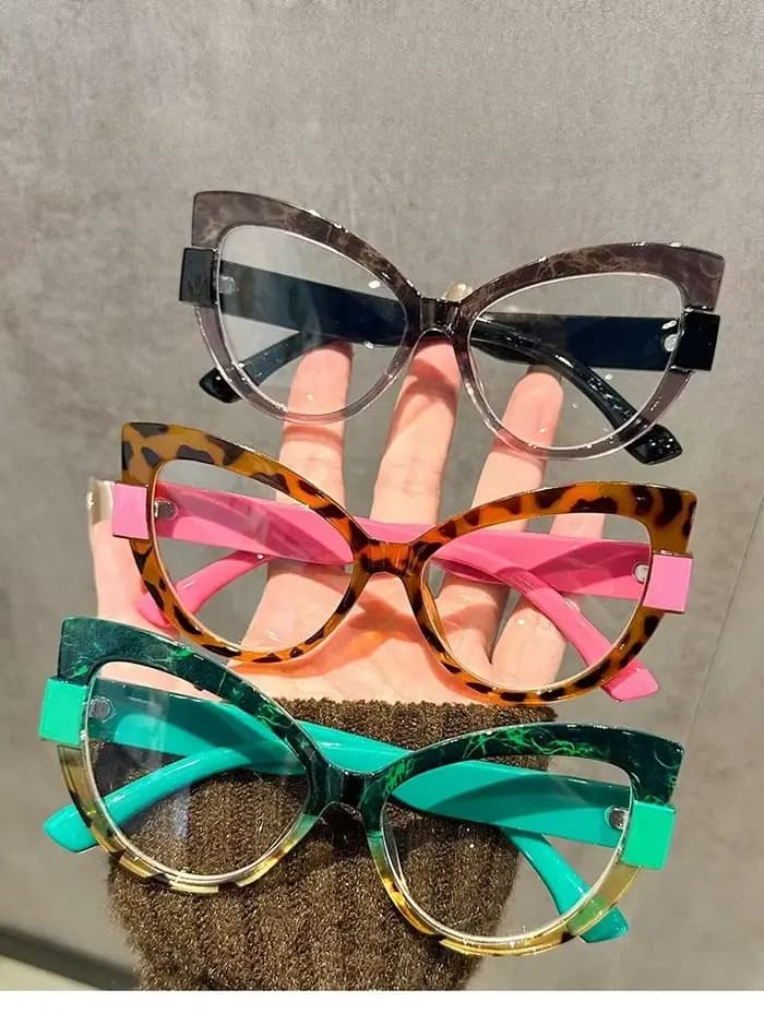 Femmes grandes lunettes de lecture œil de chat à la mode surdimensionné loin vue