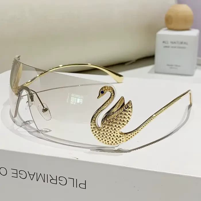 Lunettes de soleil surdimensionnées sans bords pour femmes