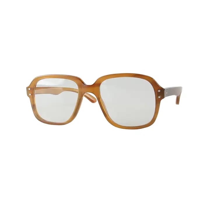 Nilerun – lunettes de soleil transparentes à jante en corne orange