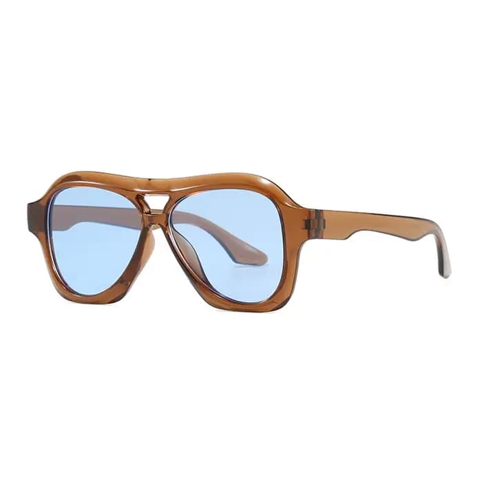 Lunettes de soleil rétro à Double faisceau pour femmes et hommes