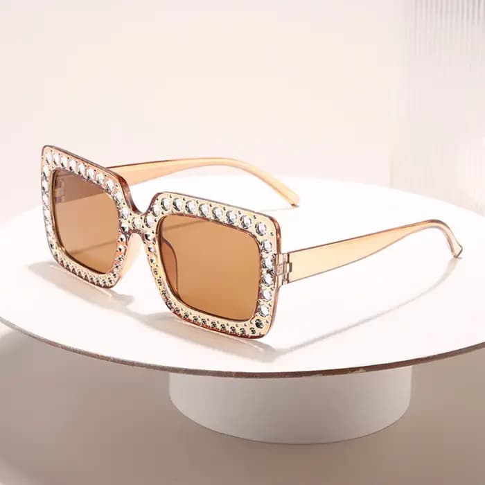 Mode diamant lunettes de soleil femmes hommes marque de luxe concepteur paillettes