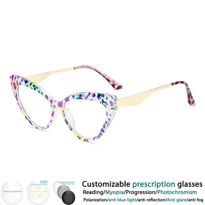 Lunettes de lecture à rayures colorées pour femmes