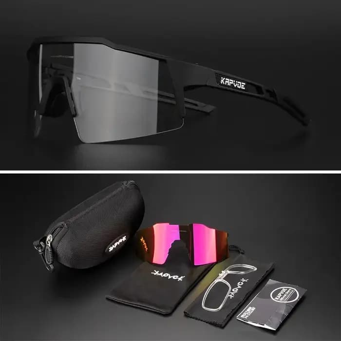 2 lentilles lunettes de cyclisme photochromiques hommes femmes Sport course lunettes de pêche vtt vélo décoloration lunettes vélo lunettes de soleil