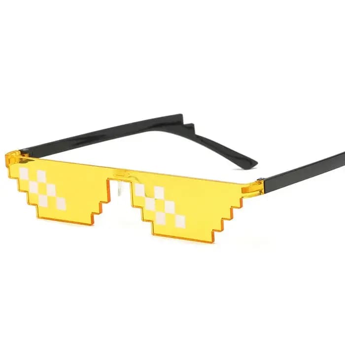 Lunettes de soleil rétro en mosaïque pour hommes