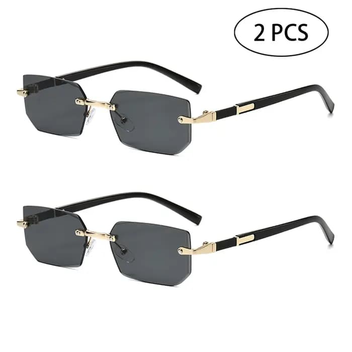 Lunettes de soleil tendance sans monture pour hommes et femmes